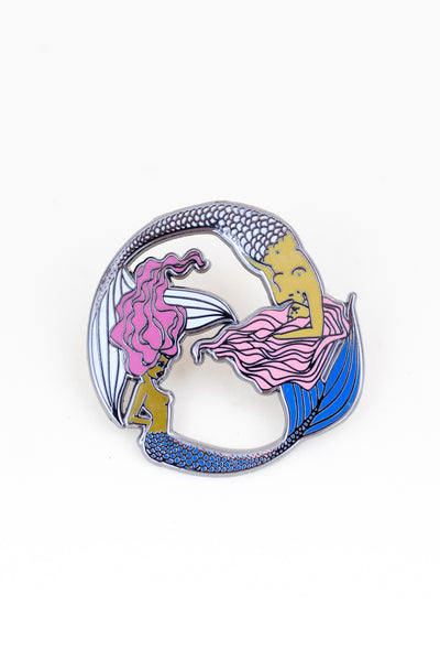 Enameled Pin - Pisces Mermaids