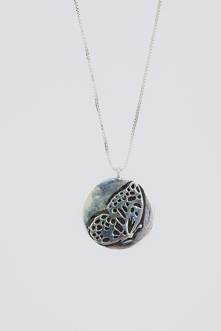 Sterling Silver Wings Necklace Made on Maui