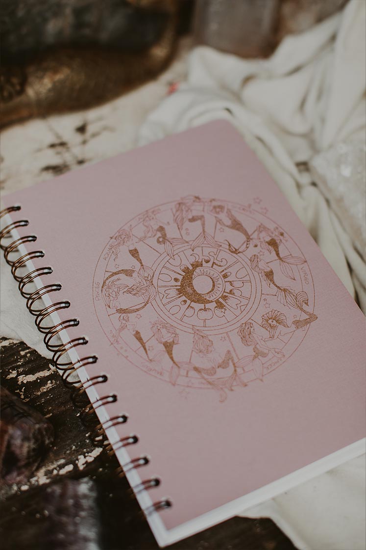 Wings Hawaii zodiac journal - dusty rose